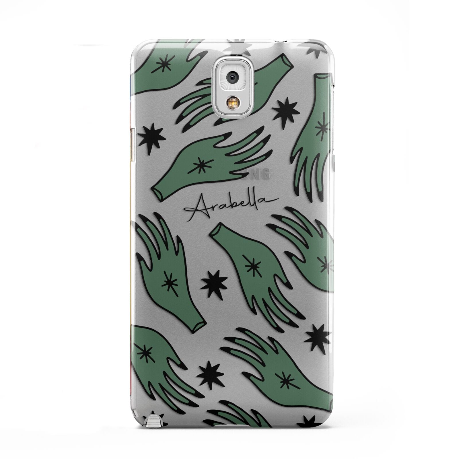 Green Star Hands Personalised Samsung Galaxy Note 3 Case