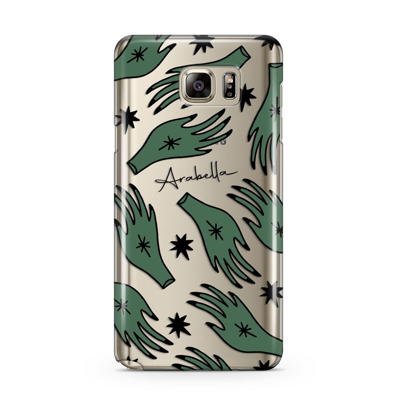 Green Star Hands Personalised Samsung Galaxy Note 5 Case