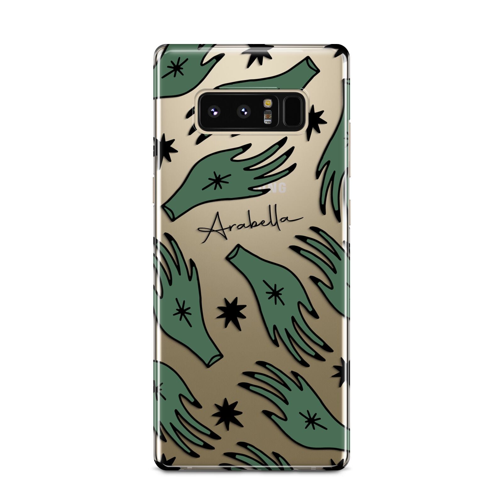 Green Star Hands Personalised Samsung Galaxy Note 8 Case