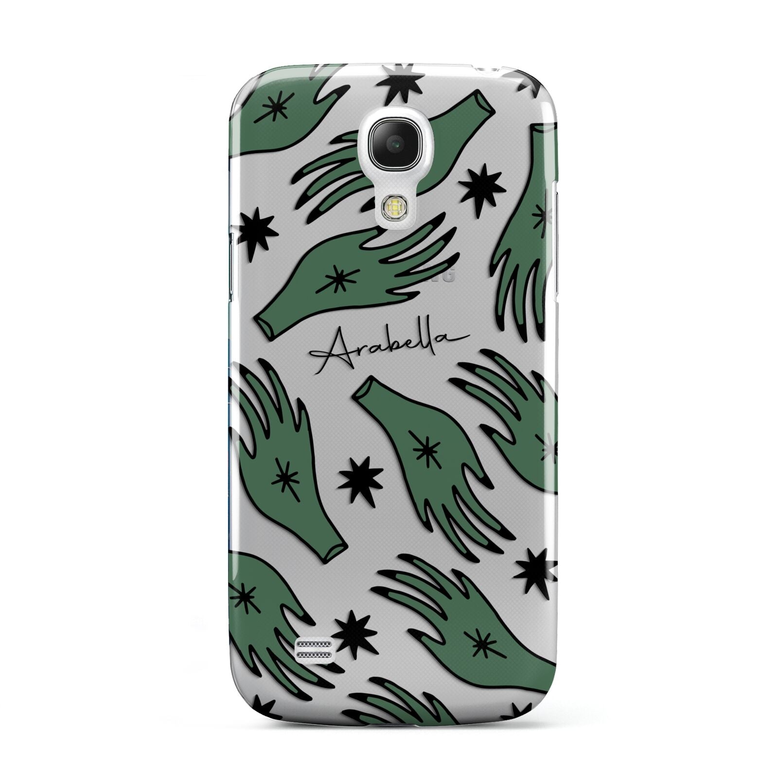 Green Star Hands Personalised Samsung Galaxy S4 Mini Case