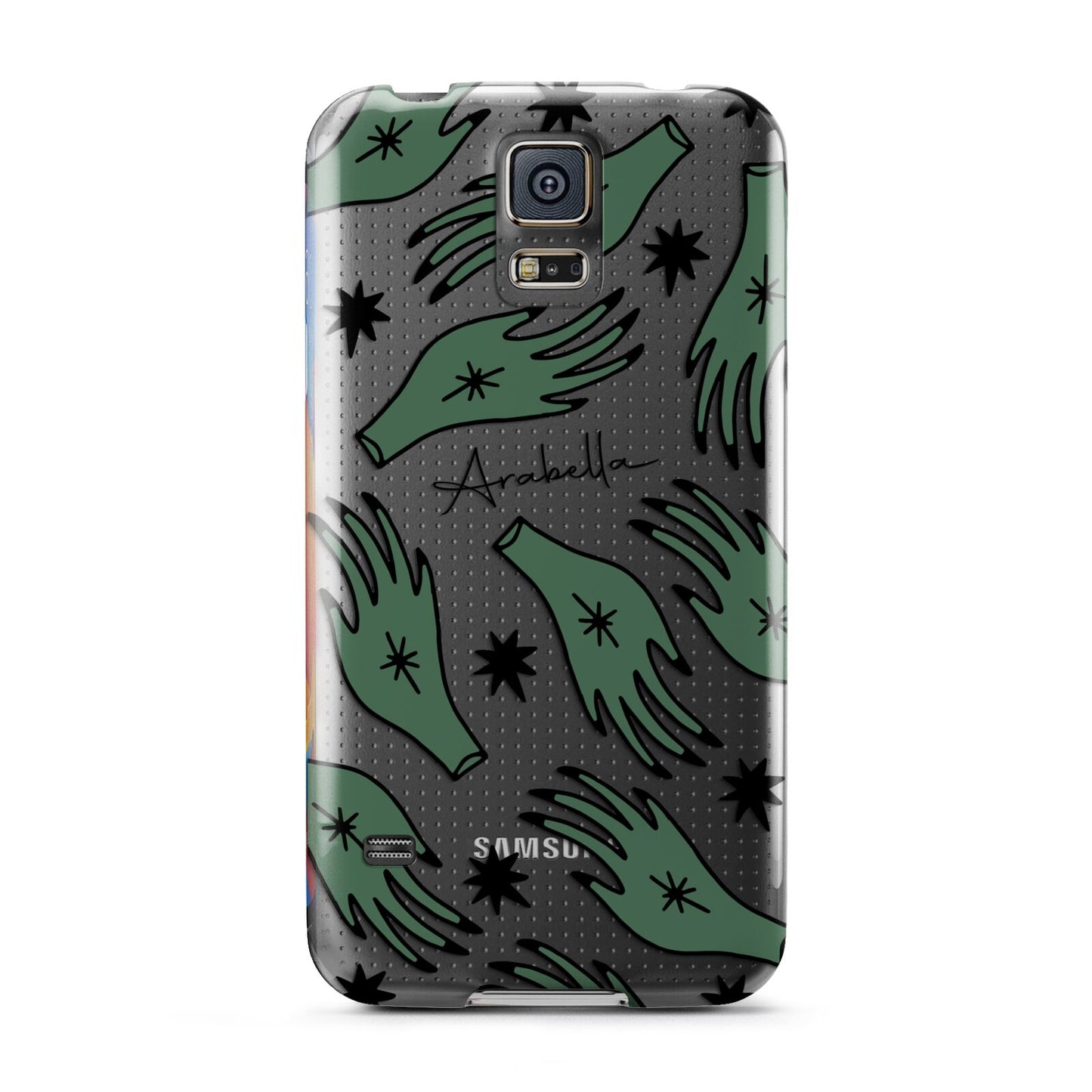 Green Star Hands Personalised Samsung Galaxy S5 Case