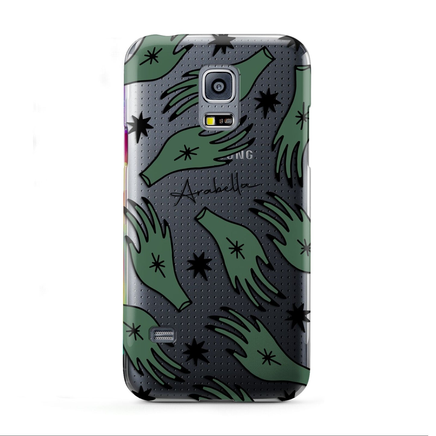 Green Star Hands Personalised Samsung Galaxy S5 Mini Case