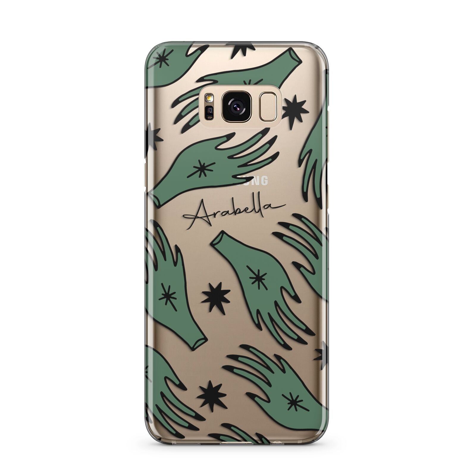 Green Star Hands Personalised Samsung Galaxy S8 Plus Case