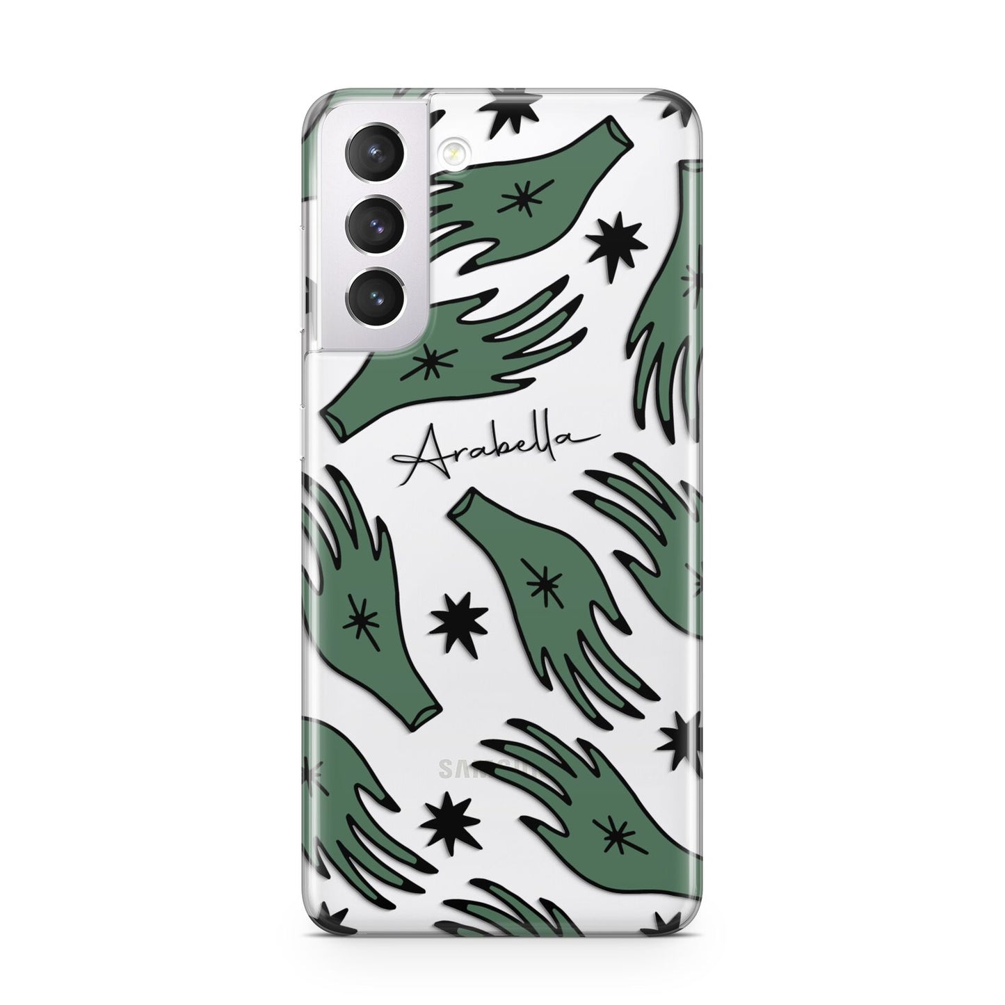 Green Star Hands Personalised Samsung S21 Case