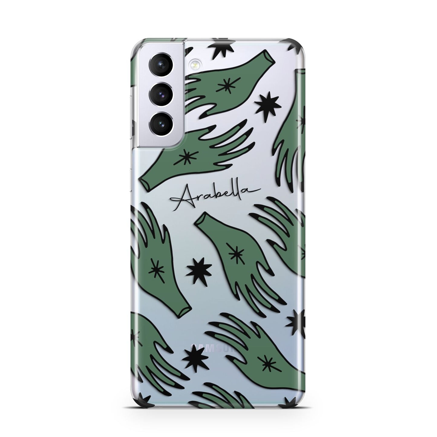 Green Star Hands Personalised Samsung S21 Plus Case