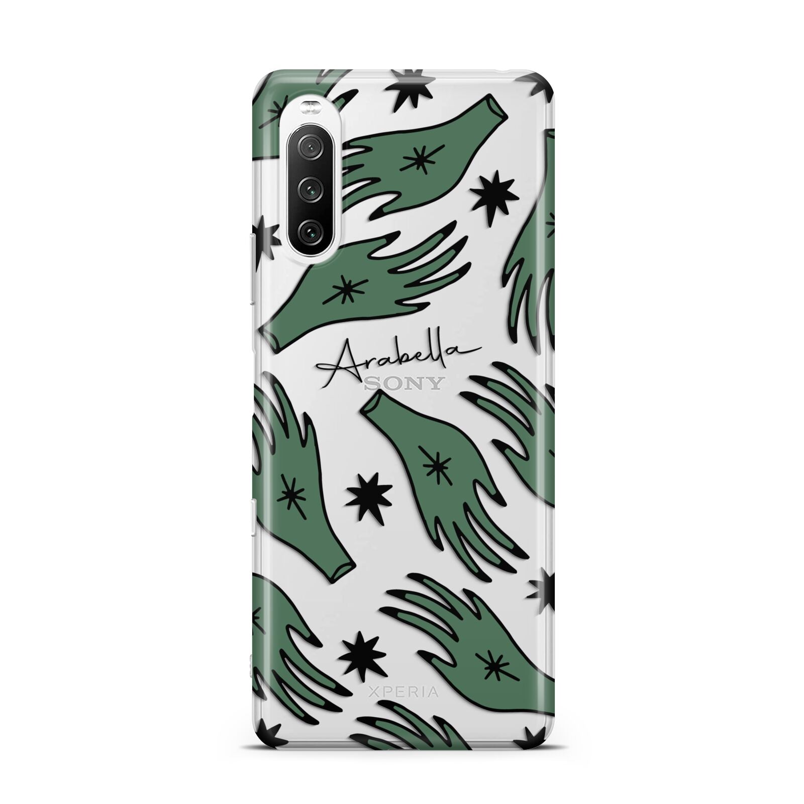 Green Star Hands Personalised Sony Xperia 10 III Case