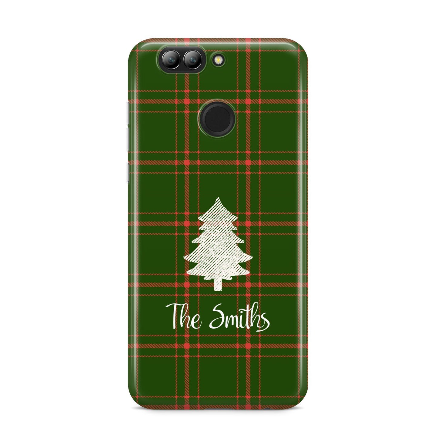 Green Tartan Christmas Tree Personalised Huawei Nova 2s Phone Case