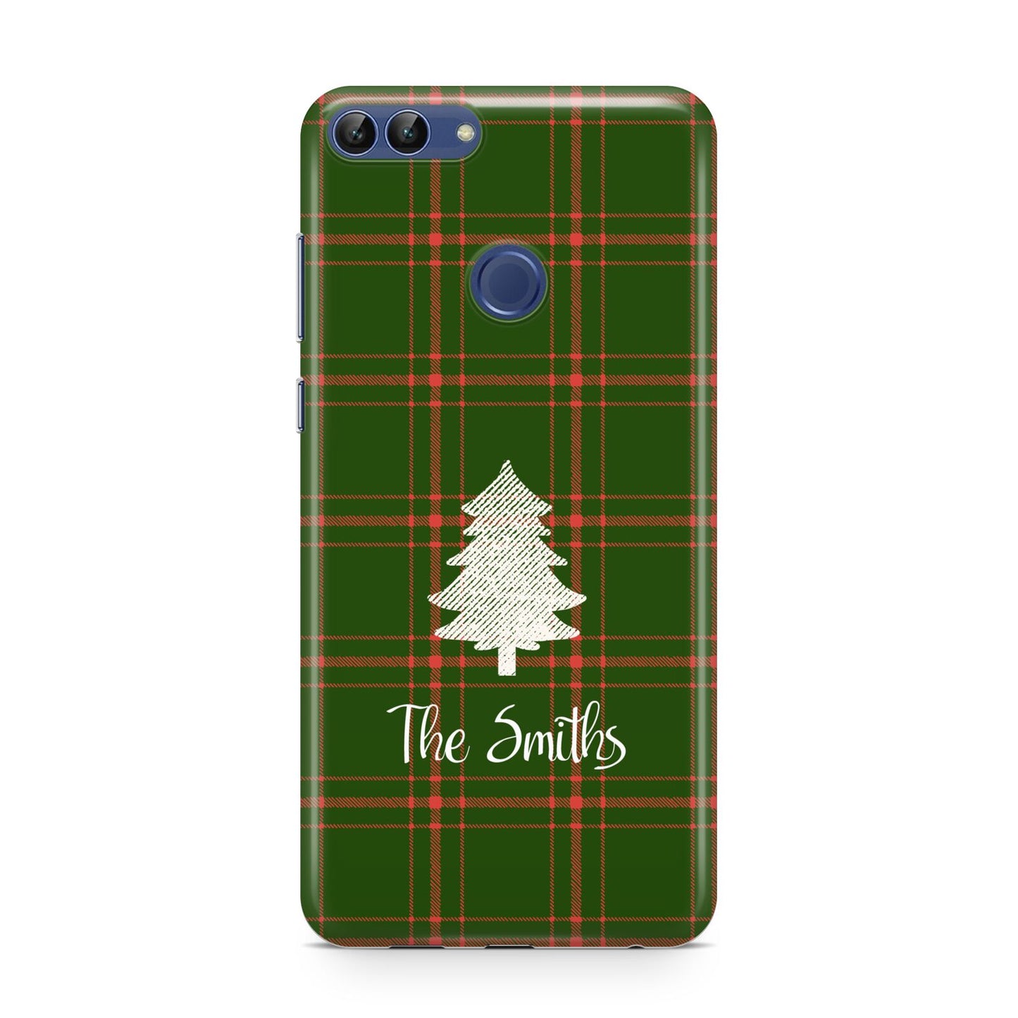 Green Tartan Christmas Tree Personalised Huawei P Smart Case