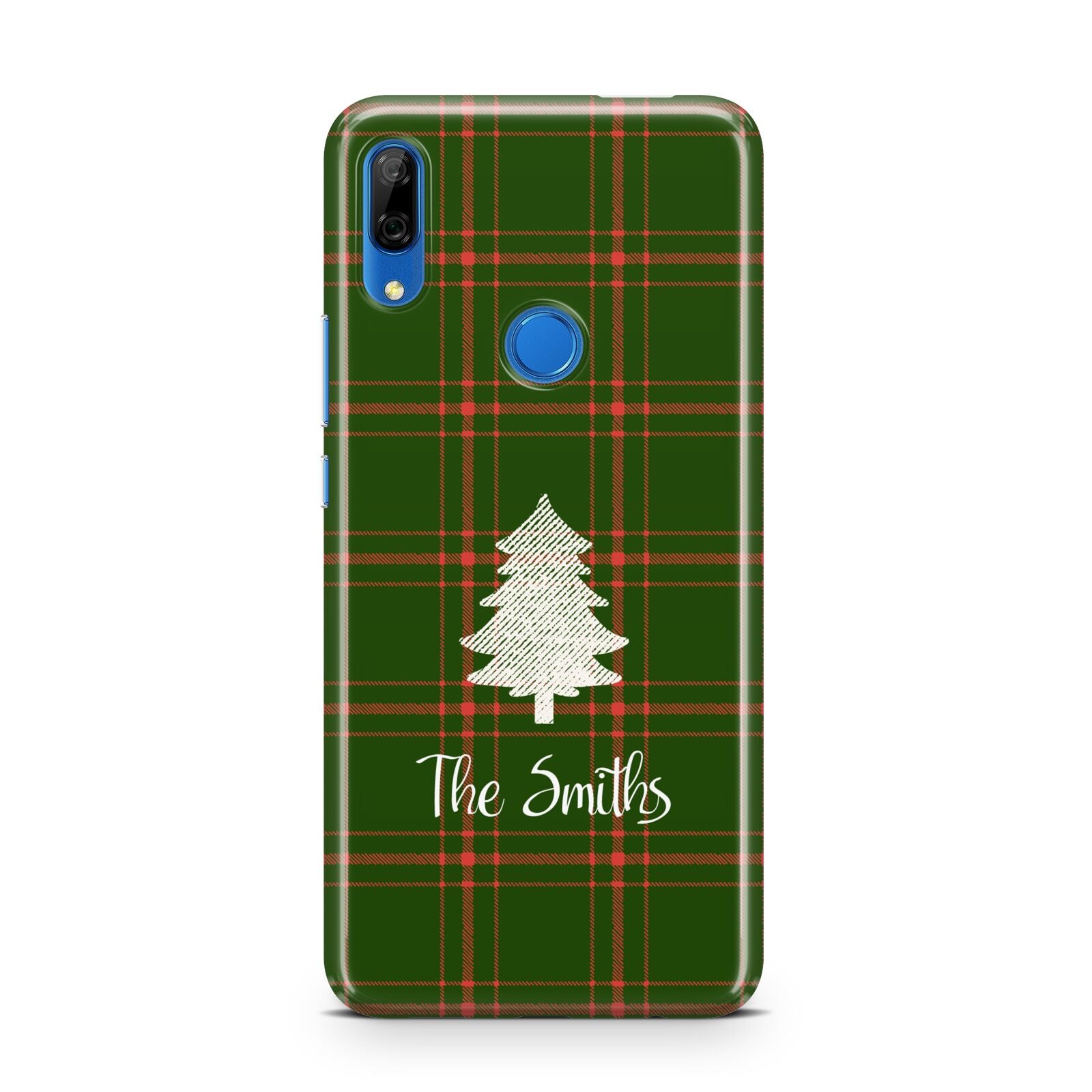 Green Tartan Christmas Tree Personalised Huawei P Smart Z