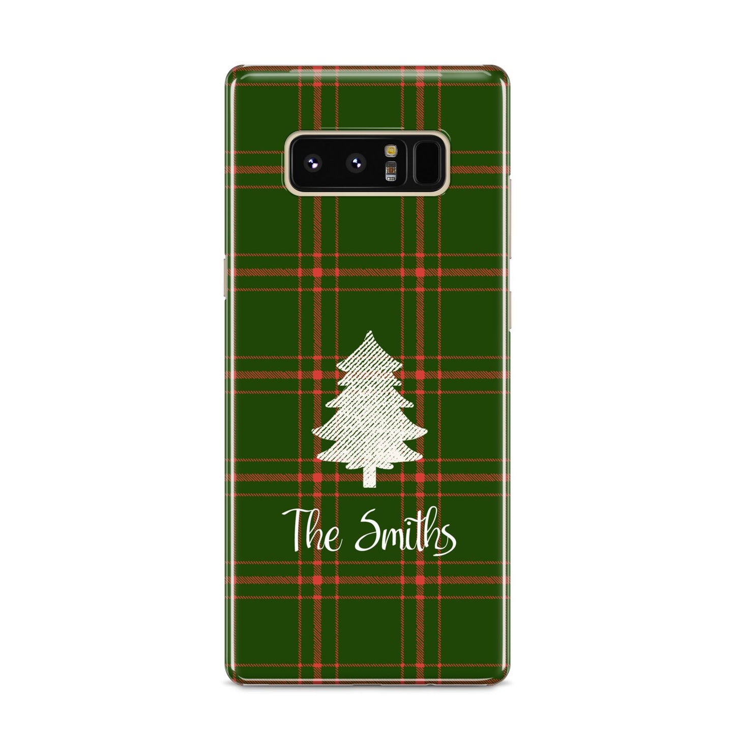 Green Tartan Christmas Tree Personalised Samsung Galaxy S8 Case