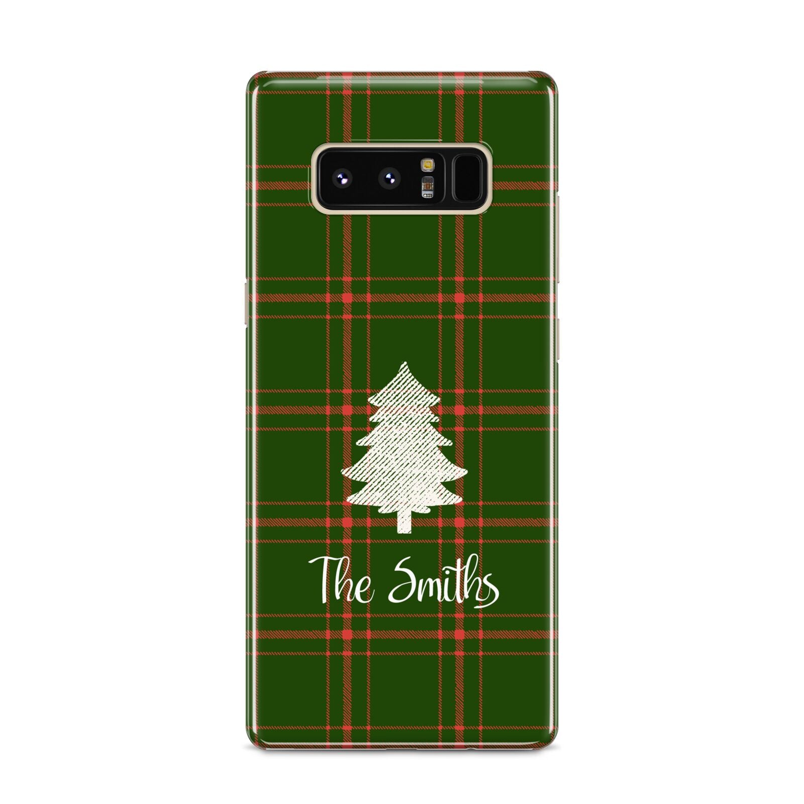 Green Tartan Christmas Tree Personalised Samsung Galaxy S8 Case