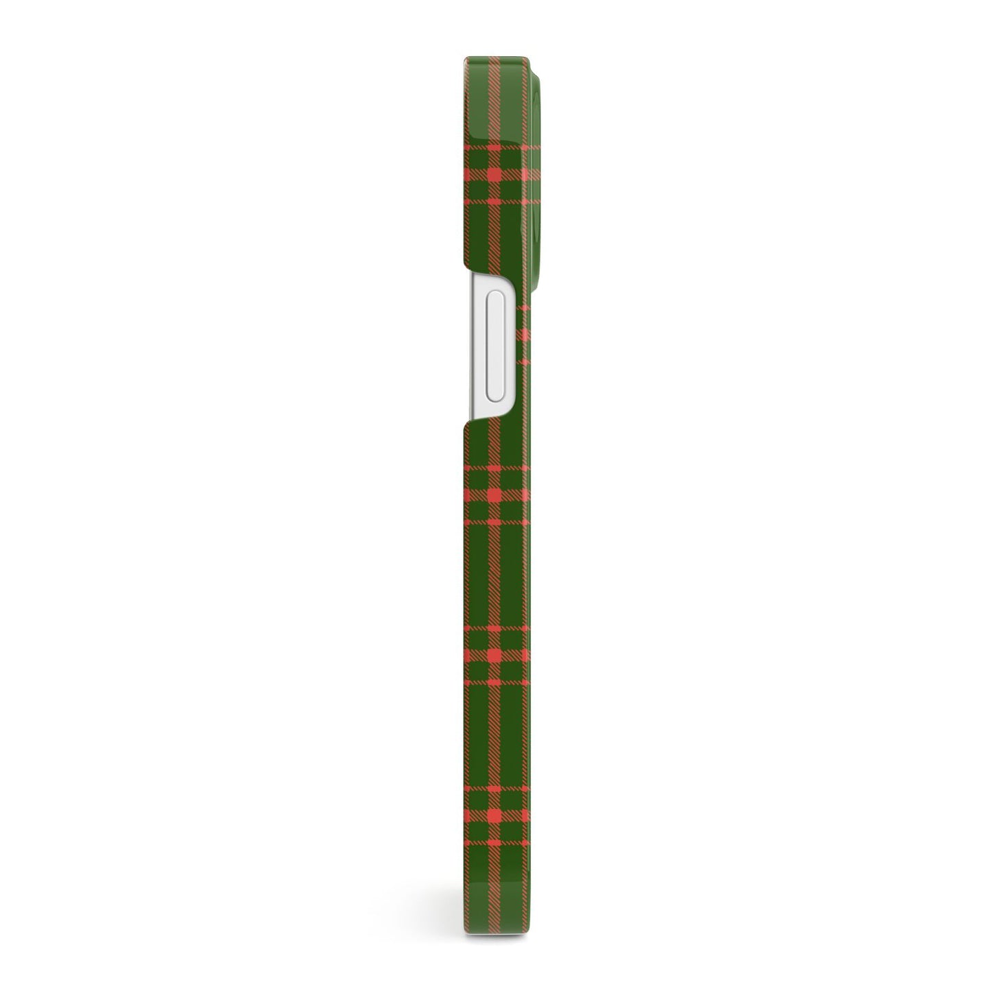 Green Tartan Christmas Tree Personalised iPhone 13 Mini Side Image 3D Snap Case