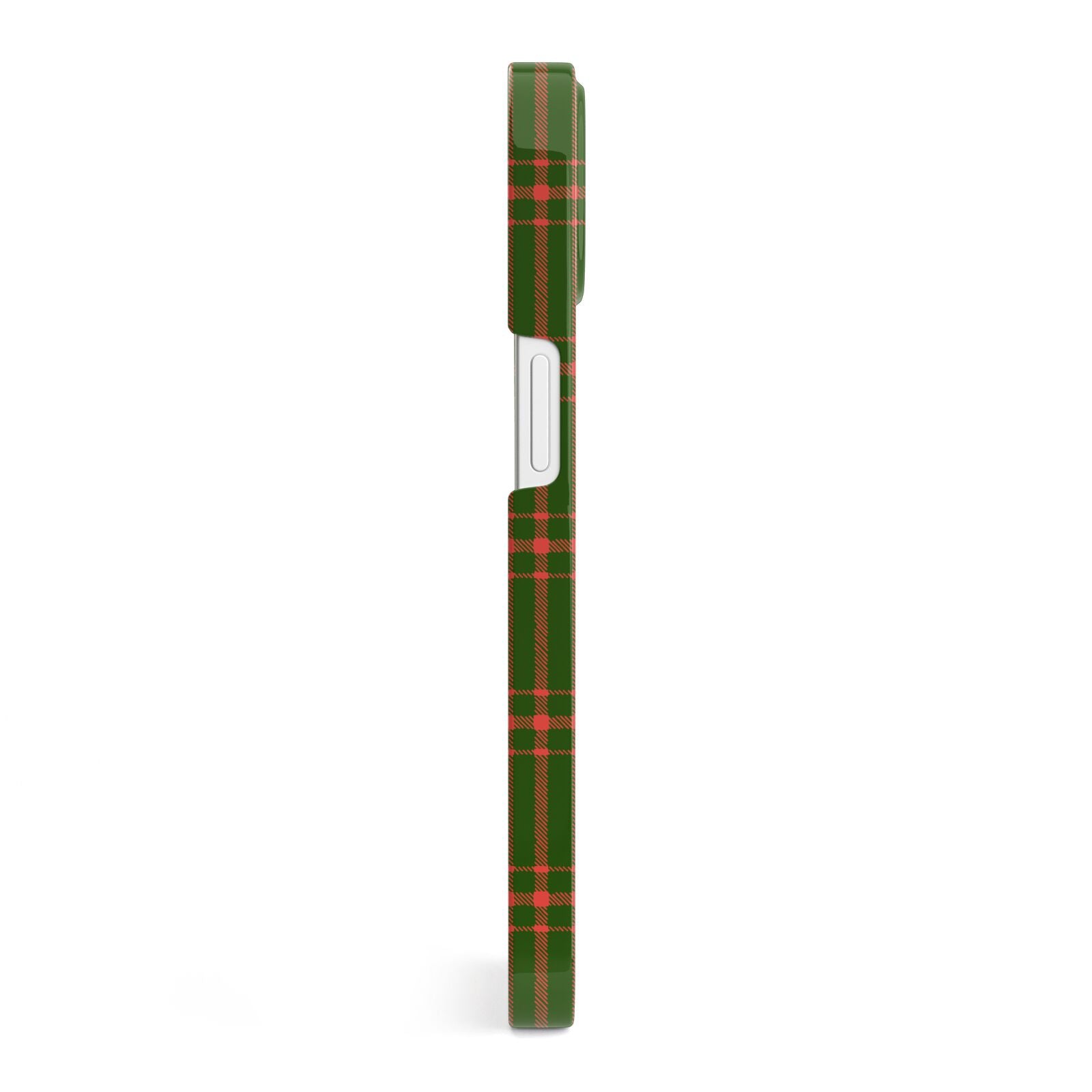 Green Tartan Christmas Tree Personalised iPhone 13 Side Image 3D Snap Case