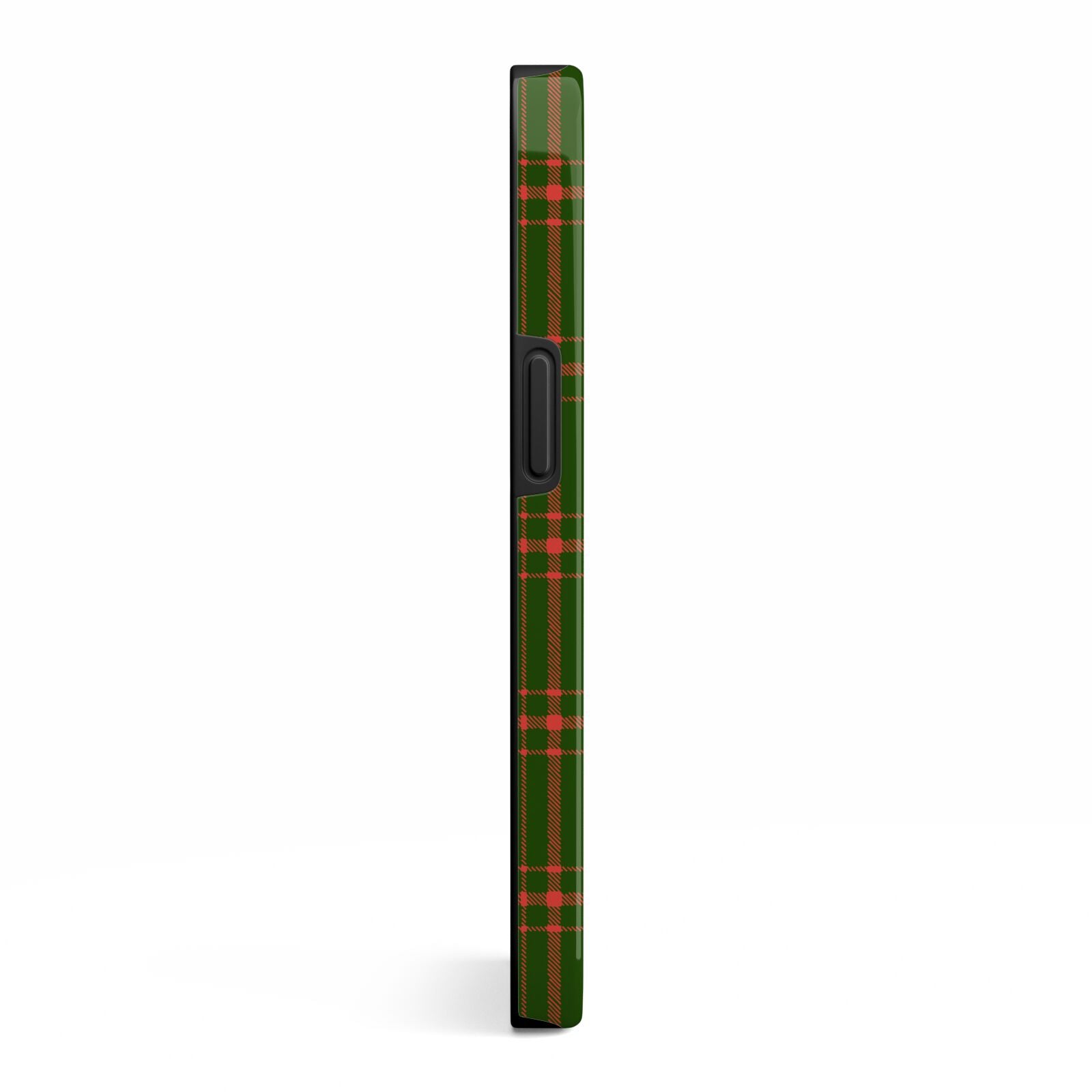 Green Tartan Christmas Tree Personalised iPhone 13 Side Image 3D Tough Case