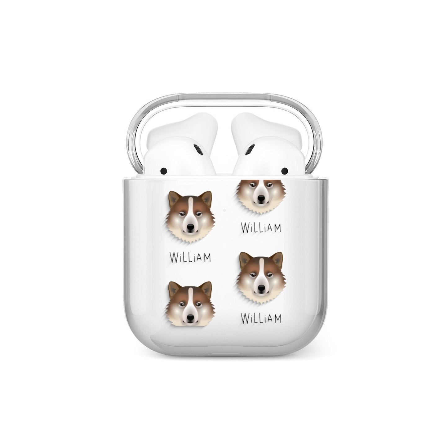 Greenland Dog Icon with Name AirPods Case