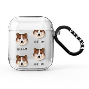 Greenland Dog Icon with Name AirPods Case