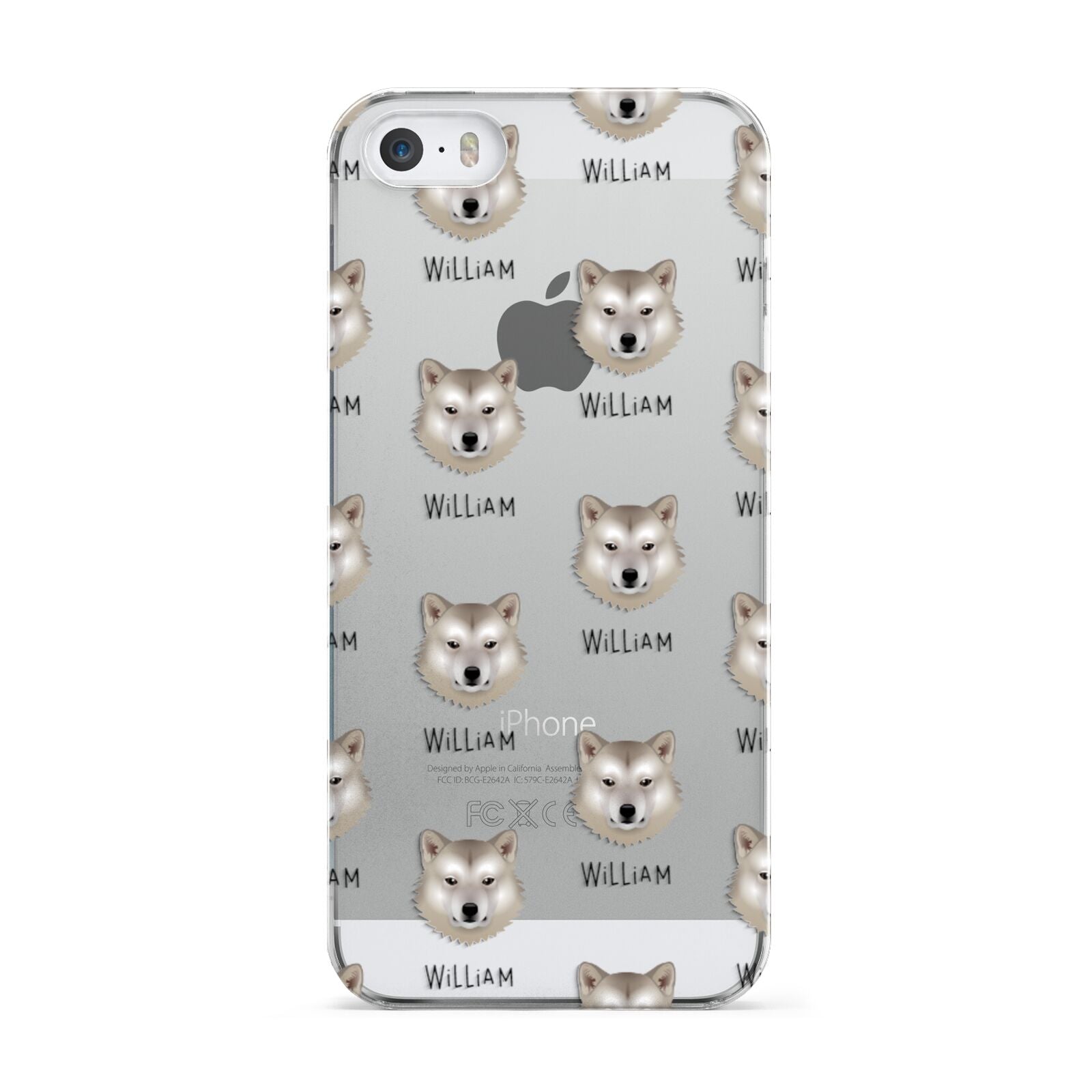 Greenland Dog Icon with Name Apple iPhone 5 Case
