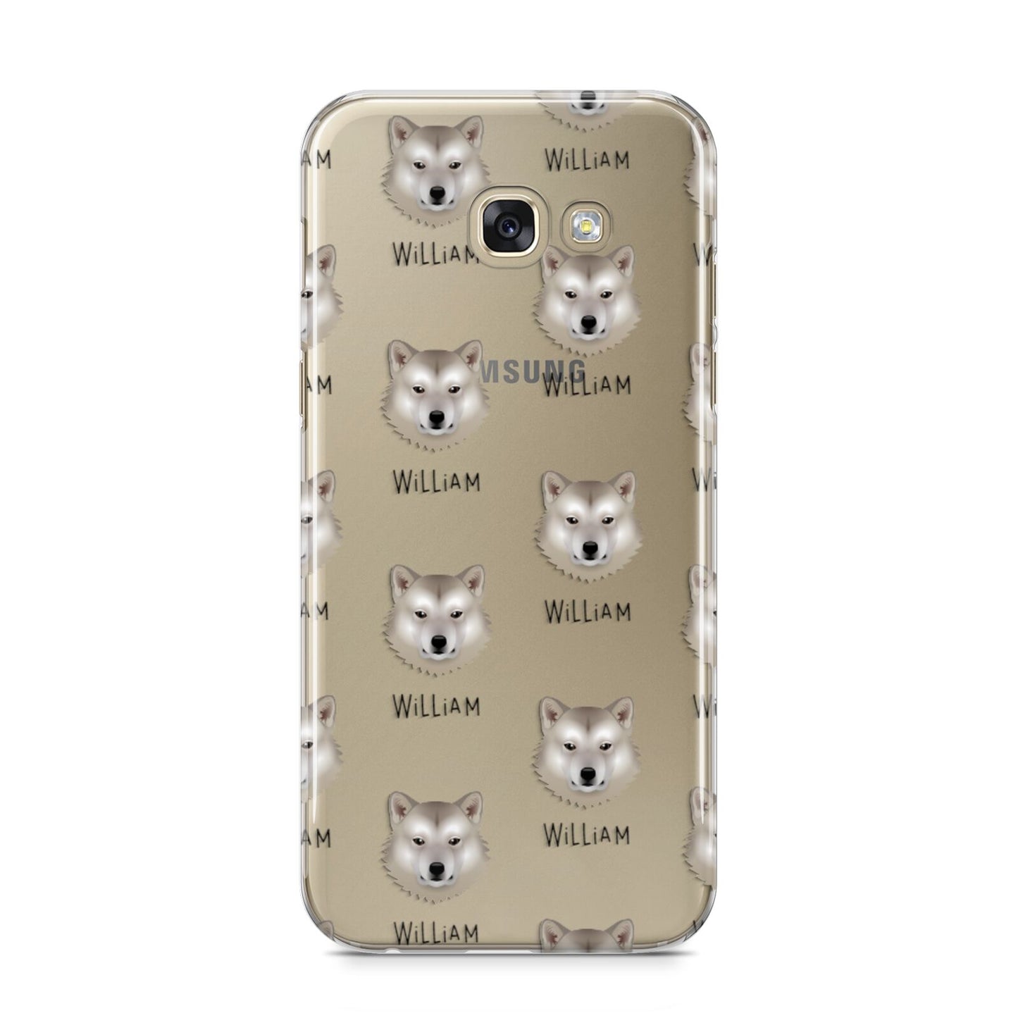 Greenland Dog Icon with Name Samsung Galaxy A5 2017 Case on gold phone