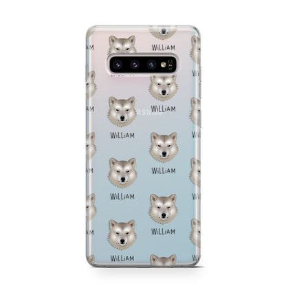 Greenland Dog Icon with Name Samsung Galaxy S10 Case