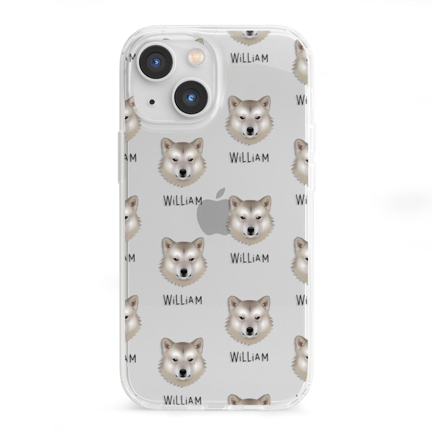 Greenland Dog Icon with Name iPhone 13 Mini Clear Bumper Case