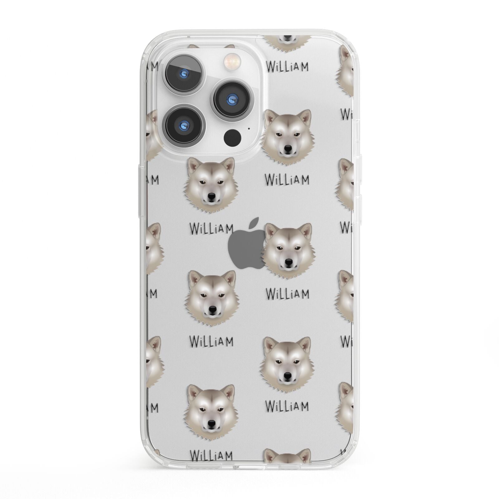 Greenland Dog Icon with Name iPhone 13 Pro Clear Bumper Case