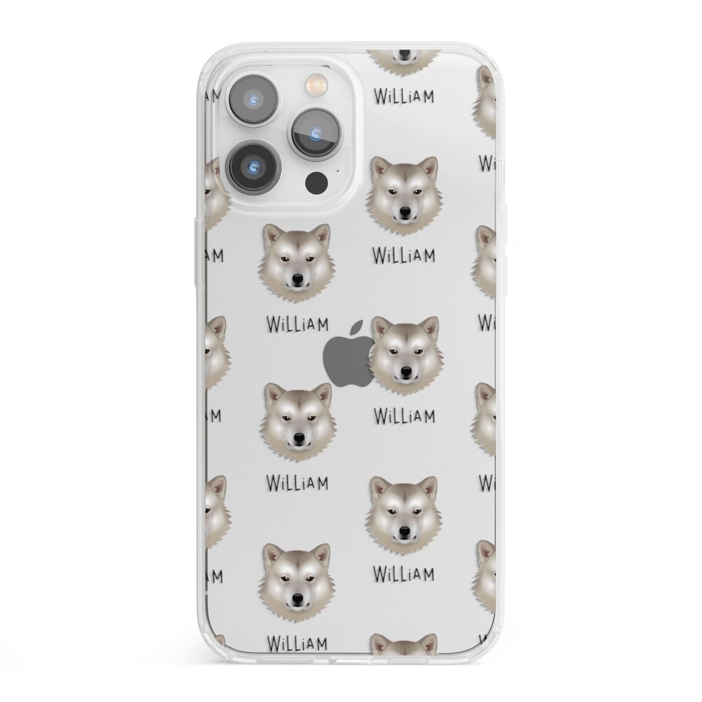 Greenland Dog Icon with Name iPhone 13 Pro Max Clear Bumper Case
