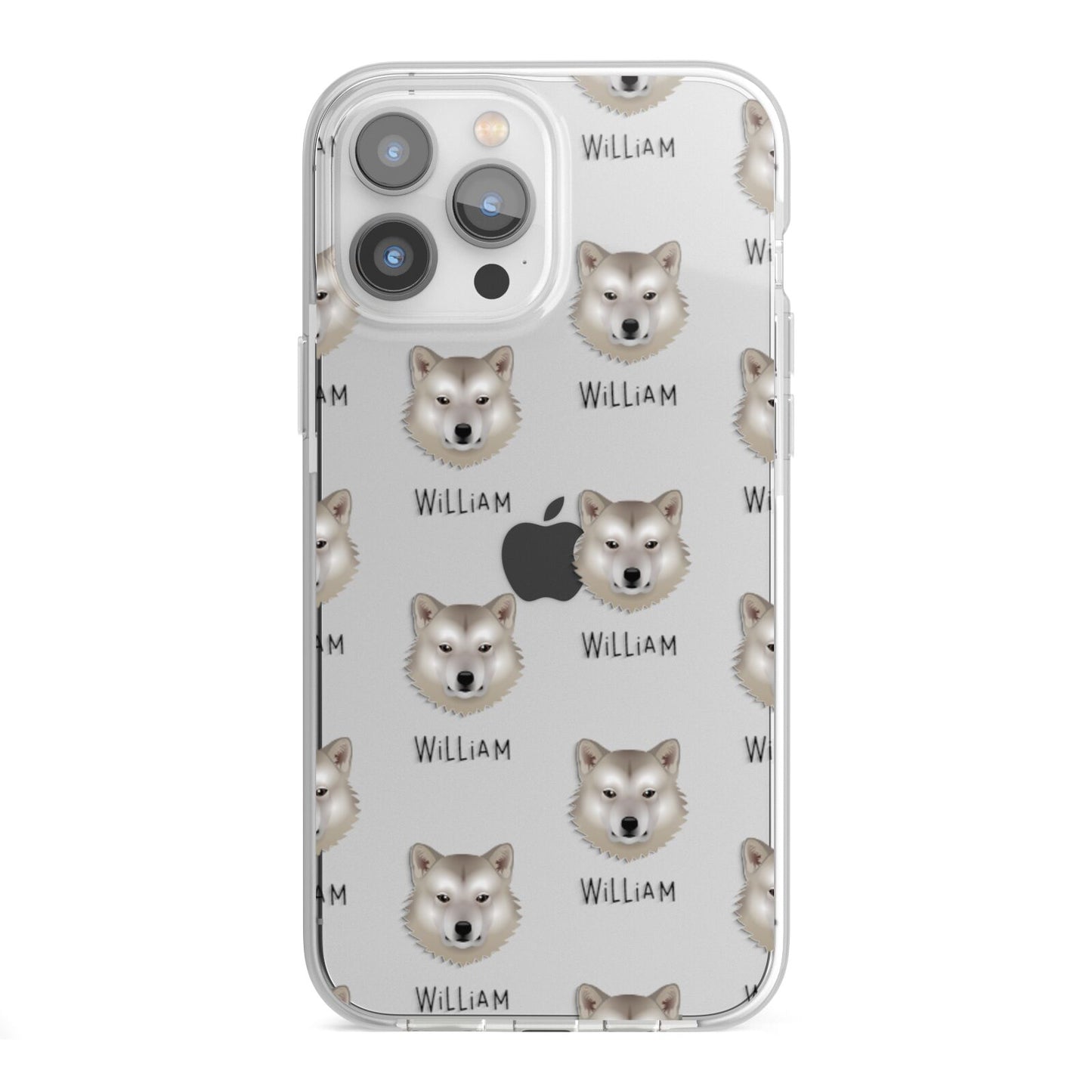Greenland Dog Icon with Name iPhone 13 Pro Max TPU Impact Case with White Edges