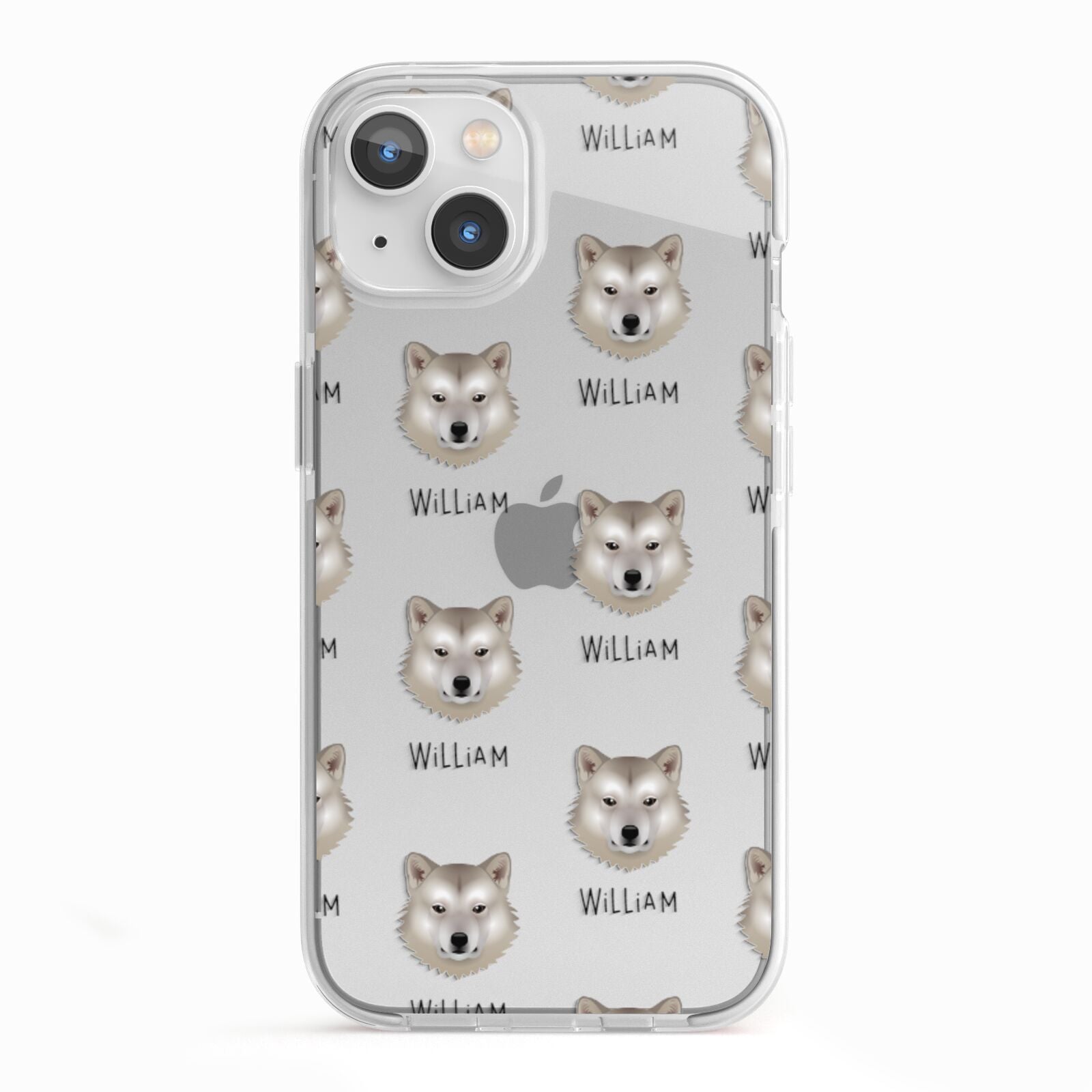 Greenland Dog Icon with Name iPhone 13 TPU Impact Case with White Edges