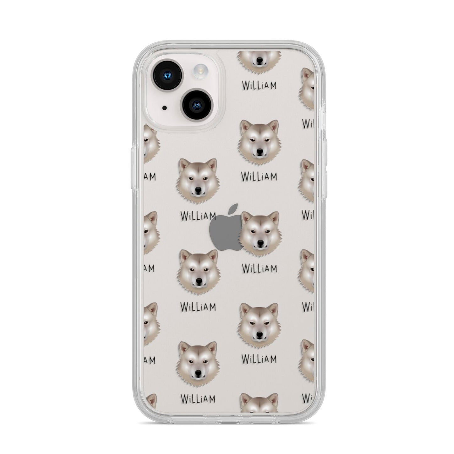 Greenland Dog Icon with Name iPhone 14 Plus Clear Tough Case Starlight