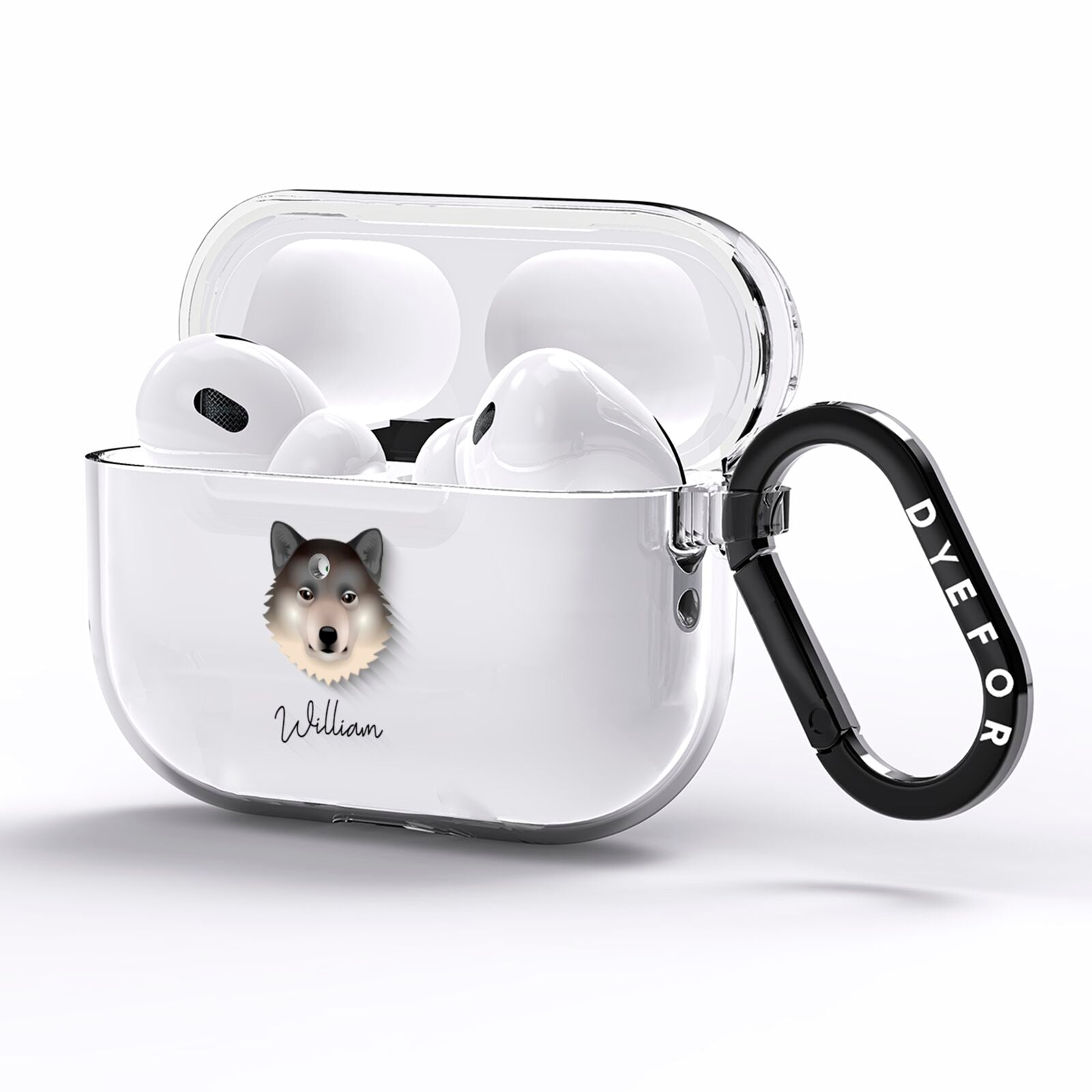 Greenland Dog Personalised AirPods Pro Clear Case Side Image