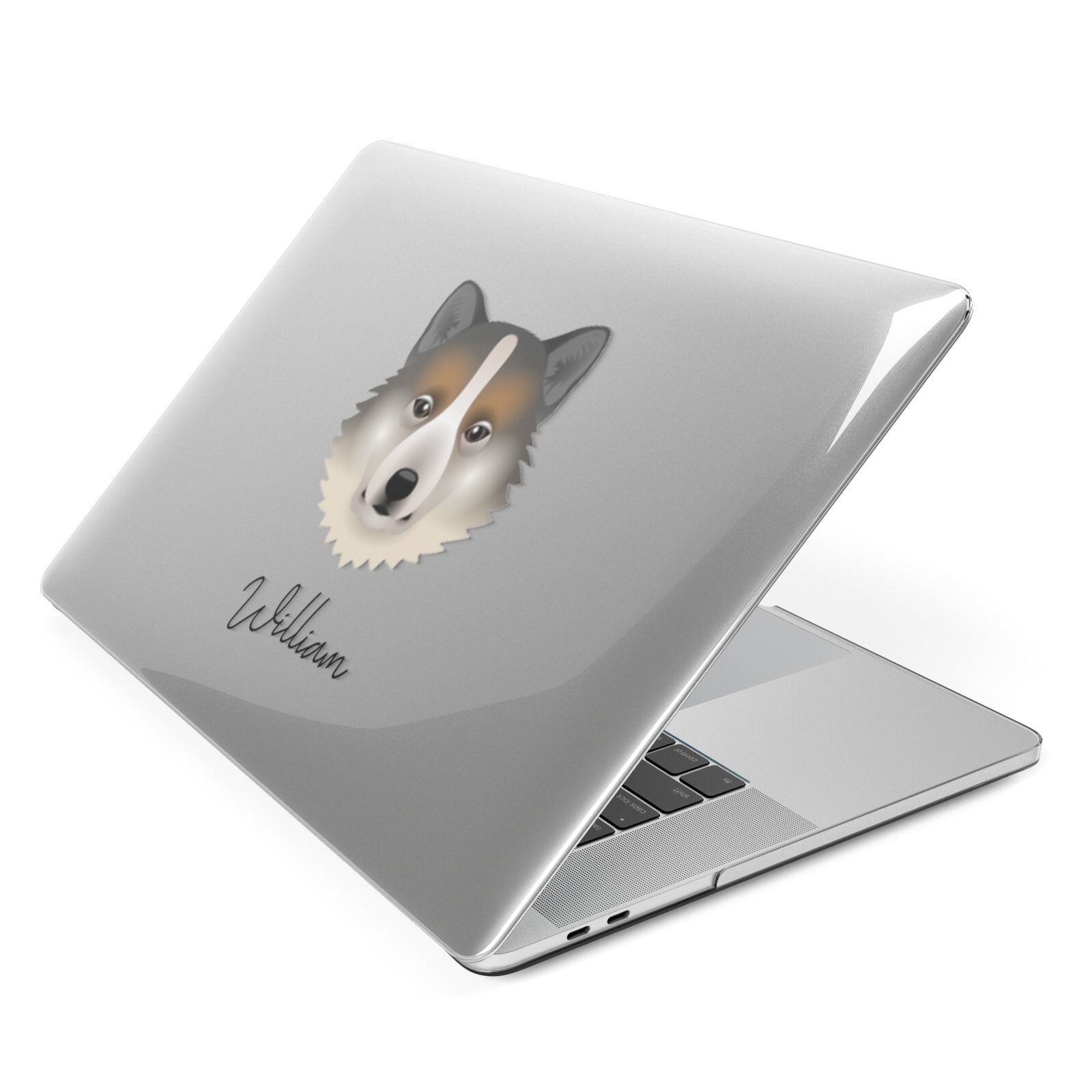 Greenland Dog Personalised Apple MacBook Case Side View