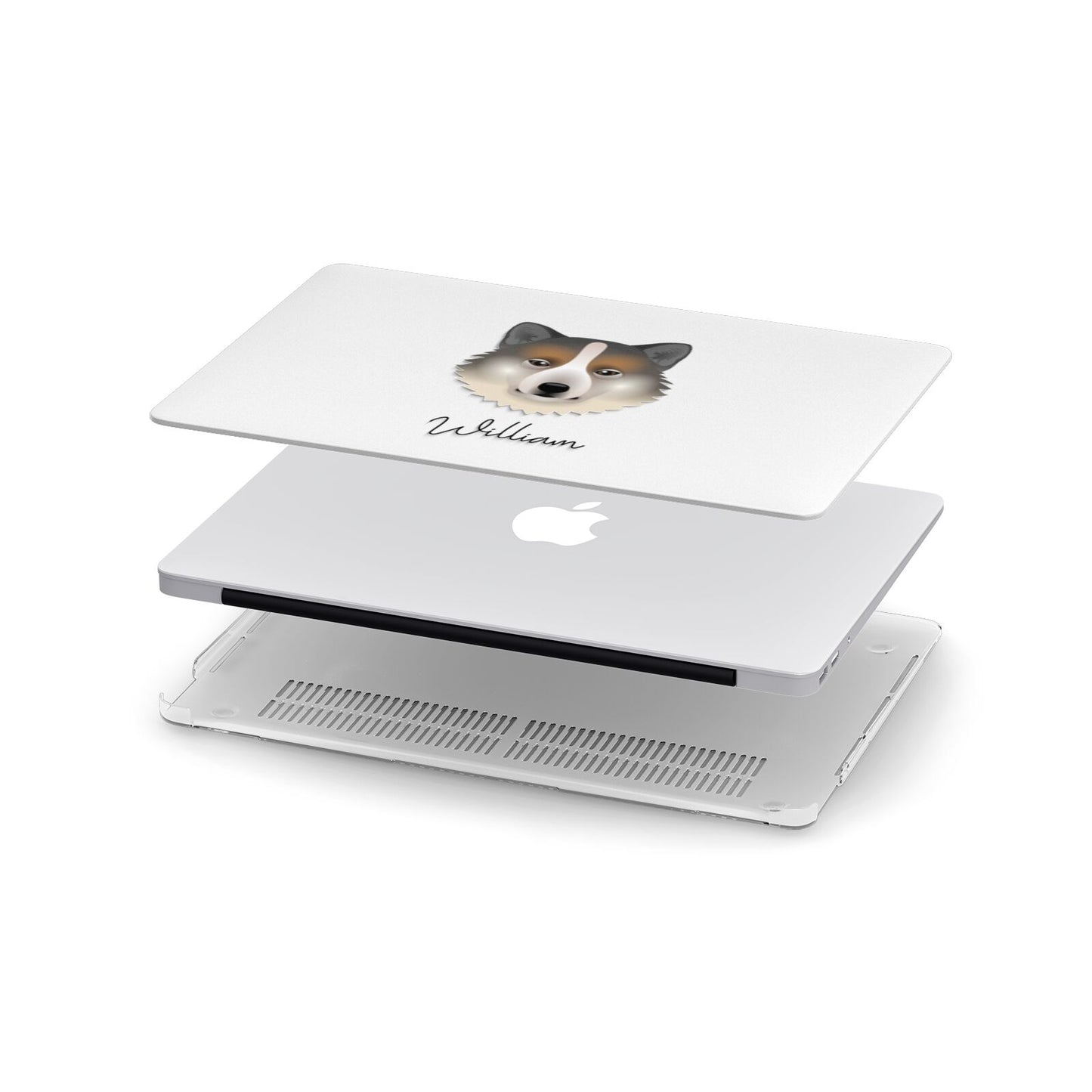 Greenland Dog Personalised Apple MacBook Case in Detail