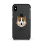 Greenland Dog Personalised Apple iPhone Xs Impact Case Black Edge on Black Phone