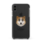 Greenland Dog Personalised Apple iPhone Xs Max Impact Case Black Edge on Black Phone