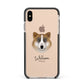 Greenland Dog Personalised Apple iPhone Xs Max Impact Case Black Edge on Gold Phone