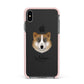 Greenland Dog Personalised Apple iPhone Xs Max Impact Case Pink Edge on Black Phone