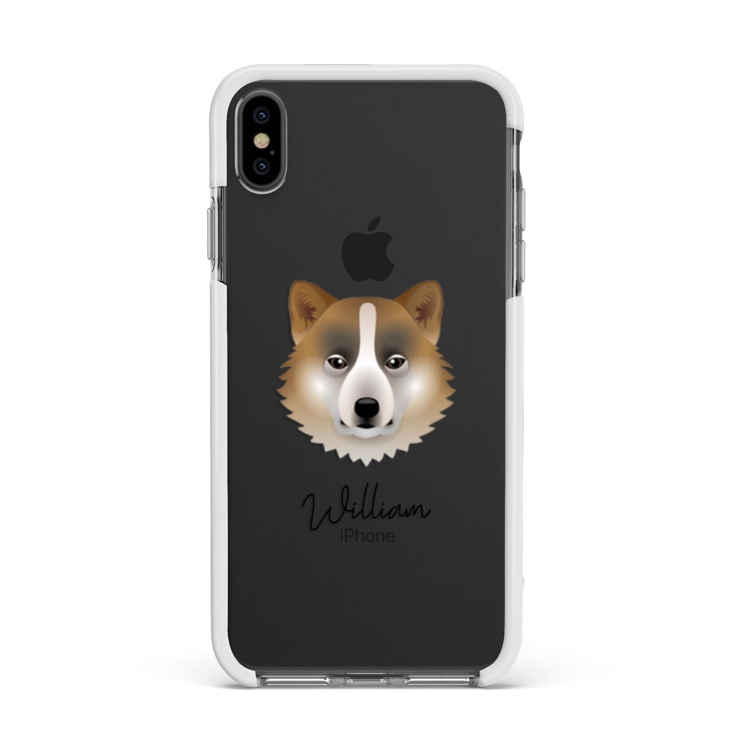 Greenland Dog Personalised Apple iPhone Xs Max Impact Case White Edge on Black Phone