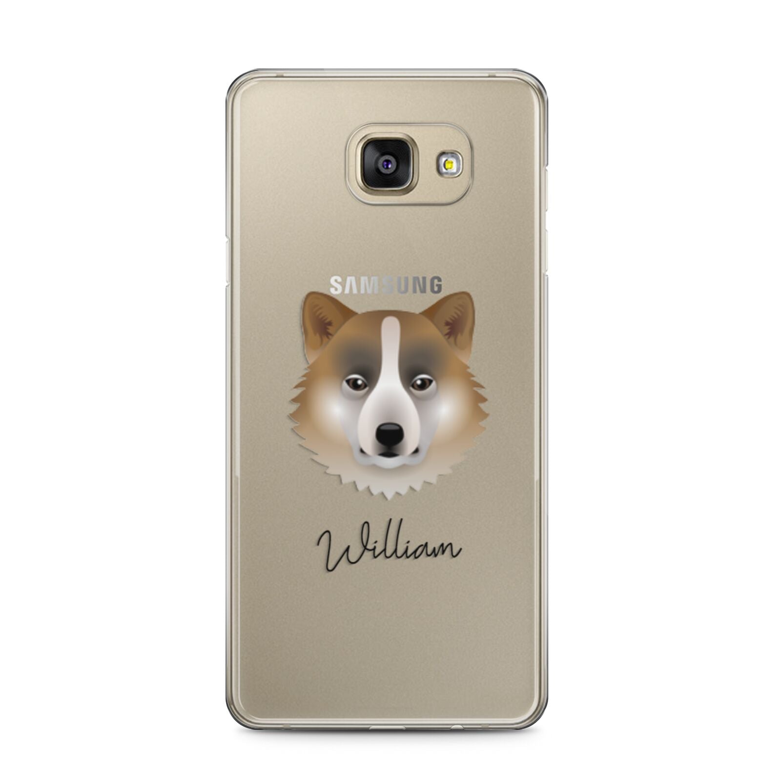 Greenland Dog Personalised Samsung Galaxy A5 2016 Case on gold phone