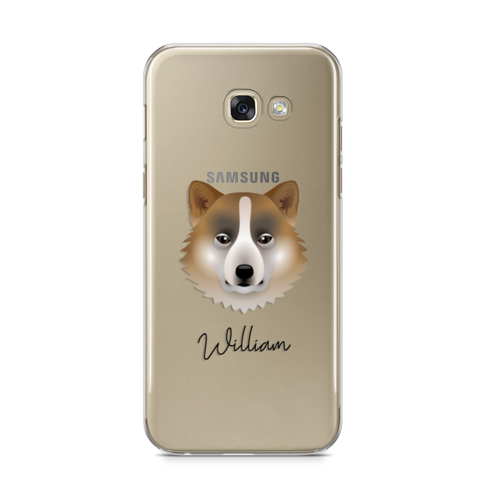Greenland Dog Personalised Samsung Galaxy A5 2017 Case on gold phone