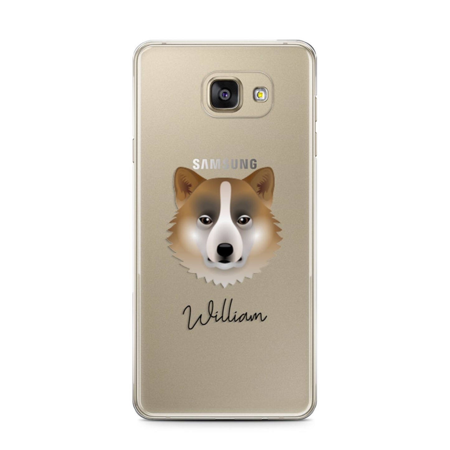 Greenland Dog Personalised Samsung Galaxy A7 2016 Case on gold phone