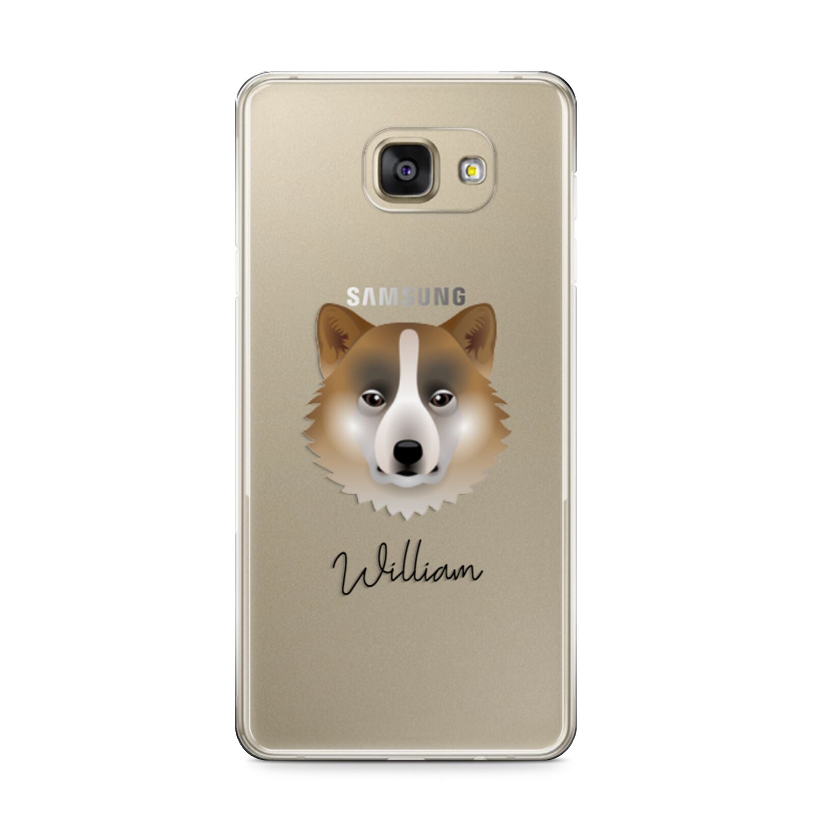Greenland Dog Personalised Samsung Galaxy A9 2016 Case on gold phone