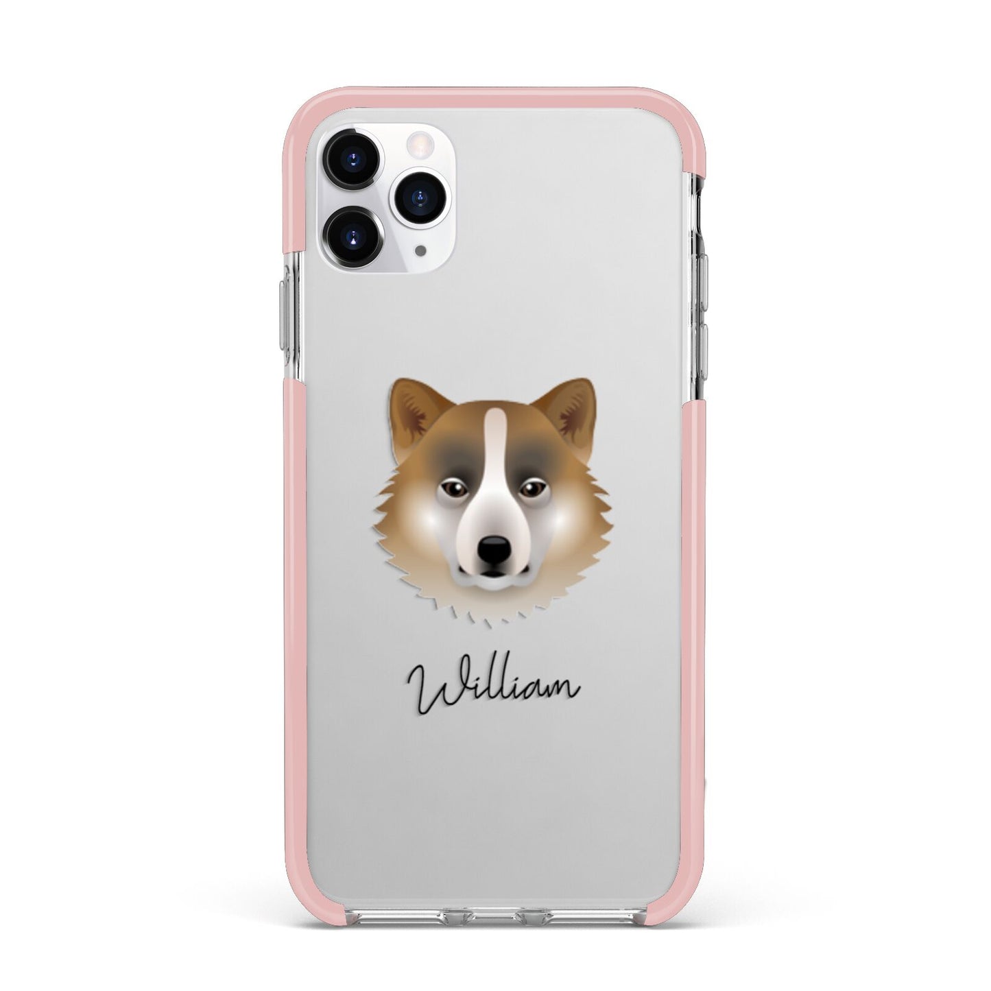 Greenland Dog Personalised iPhone 11 Pro Max Impact Pink Edge Case
