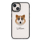 Greenland Dog Personalised iPhone 13 Black Impact Case on Silver phone