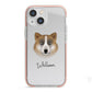 Greenland Dog Personalised iPhone 13 Mini TPU Impact Case with Pink Edges