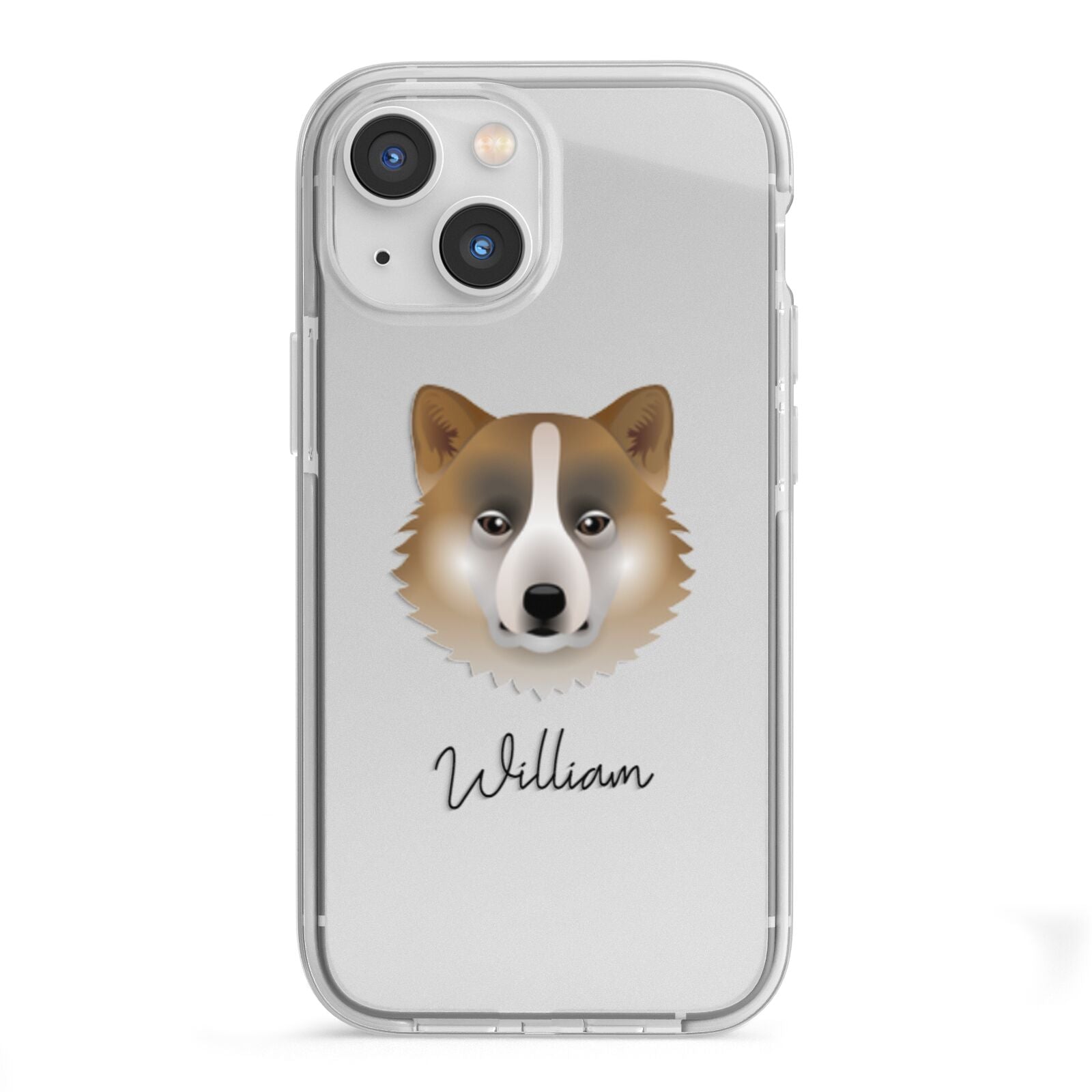 Greenland Dog Personalised iPhone 13 Mini TPU Impact Case with White Edges