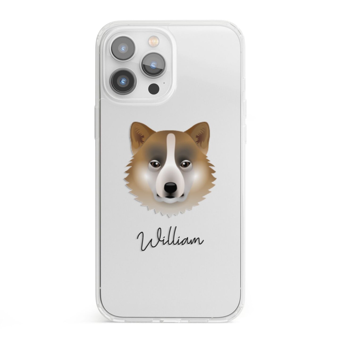 Greenland Dog Personalised iPhone 13 Pro Max Clear Bumper Case