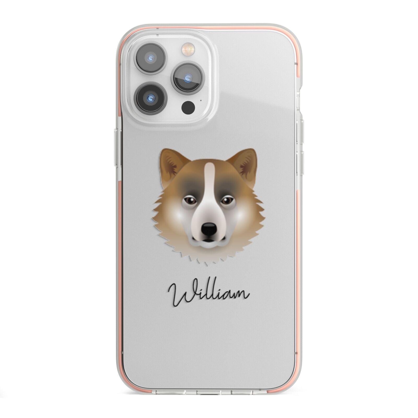 Greenland Dog Personalised iPhone 13 Pro Max TPU Impact Case with Pink Edges