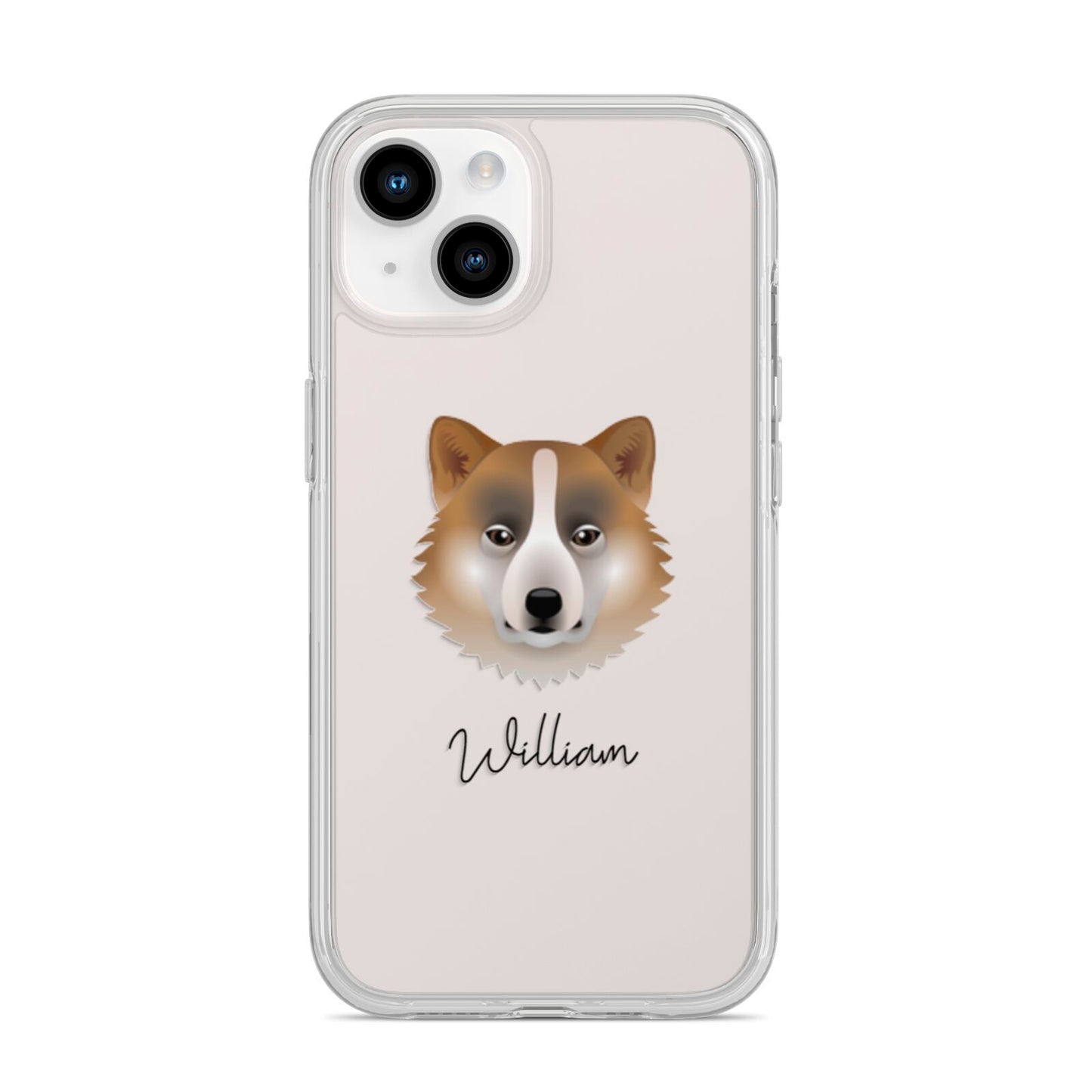 Greenland Dog Personalised iPhone 14 Clear Tough Case Starlight