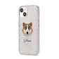 Greenland Dog Personalised iPhone 14 Glitter Tough Case Starlight Angled Image