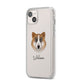 Greenland Dog Personalised iPhone 14 Plus Clear Tough Case Starlight Angled Image